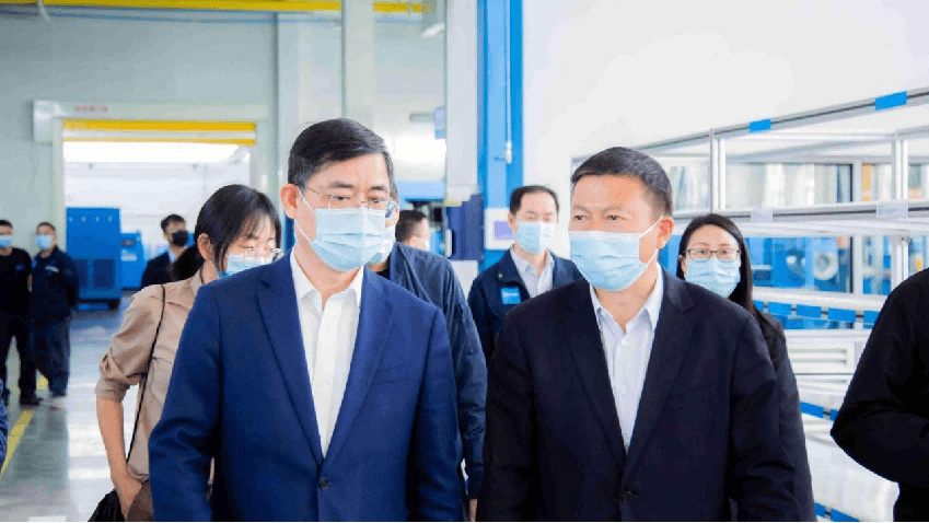 我市政协主席陈杰峰率队莅临91抖音视频下载调研-91抖音视频下载压缩机
